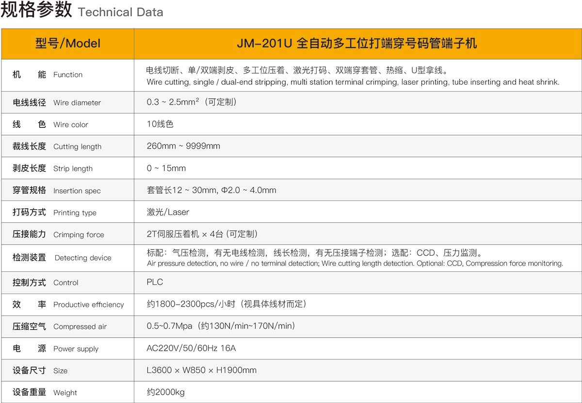 全自動(dòng)多工位打端穿號(hào)碼管端子機(jī)